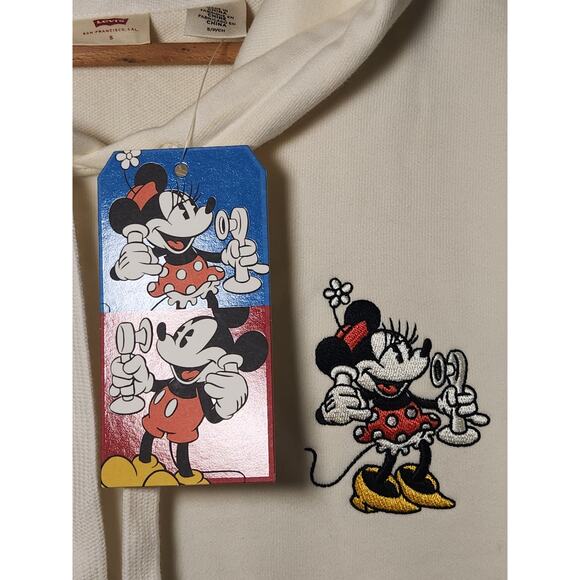 New Levi's X Disney Mickey Minnie Stay Connected Hoodie - Picture 2 of 6